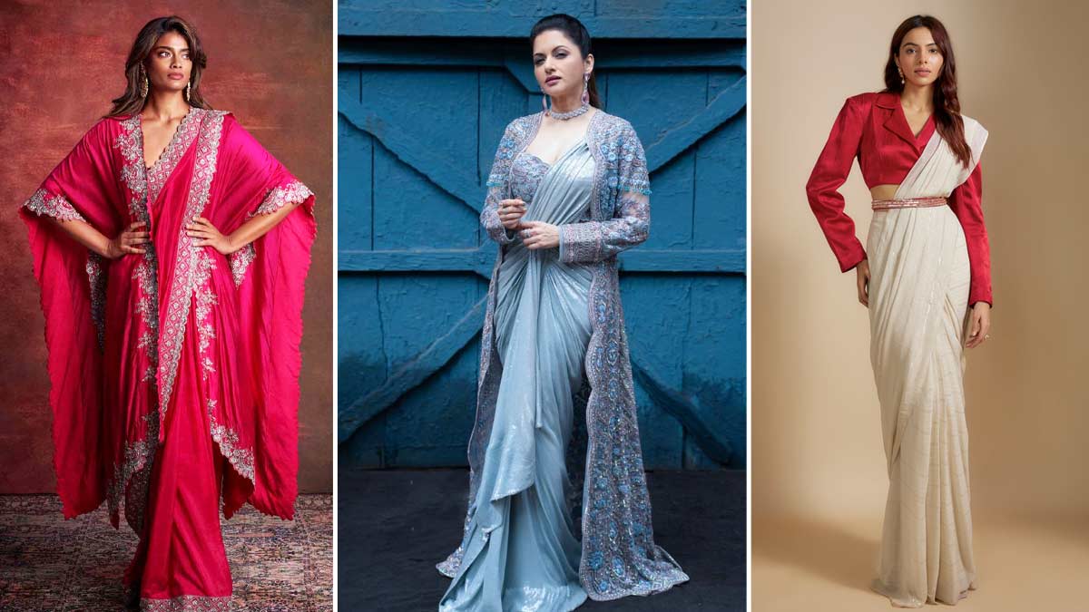 Winter Saree Style: विंटर वेडिंग्स में अपने साड़ी लुक को बनाए स्टाइलिश, आइए देखें इसे पहनने के कुछ स्मार्ट स्टाइलिंग ट्रिक्स और फैशन टिप्स..