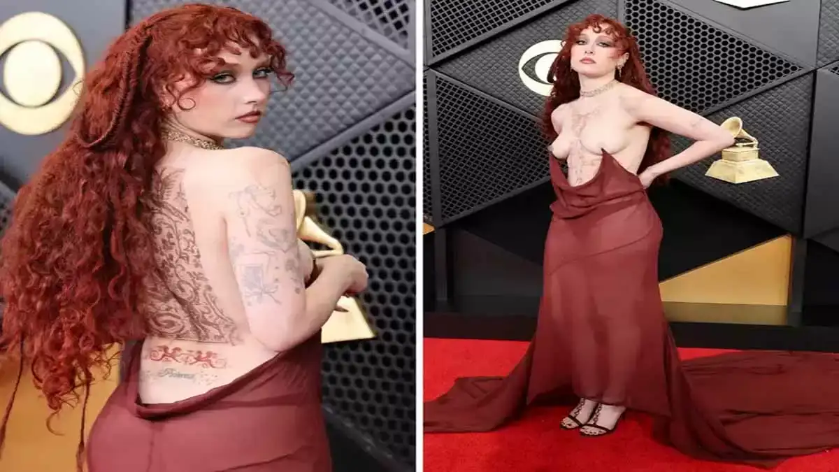 ग्रैमी अवॉर्ड्स में 27 साल की सिंगर बनी टॉक ऑफ द टाउन, टॉपलेस लुक ने बटोरी सुर्खियां