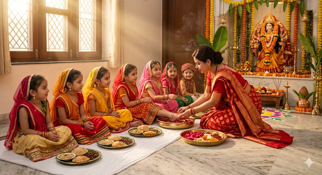 Kanya Pujan 2026: चैत्र नवरात्रि की महाअष्टमी का पावन दिन आज, जानें कन्या पूजन के लिए सीमित समय, शुभ मुहूर्त और पूजा विधि