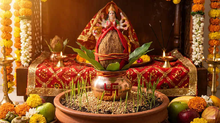 Kalash Visarjan 2026 : आज करें चैत्र नवरात्रि पूजा का कलश विसर्जन, जानें शुभ मुहूर्त और पूरी विधि