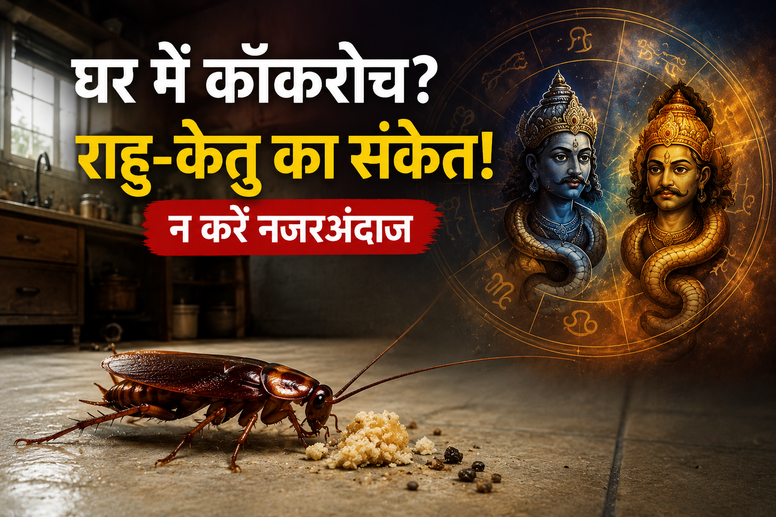 घर में बार-बार दिख रहे हैं कॉकरोच? न करें नजरअंदाज, ज्योतिष में माना जाता है राहु-केतु का संकेत!