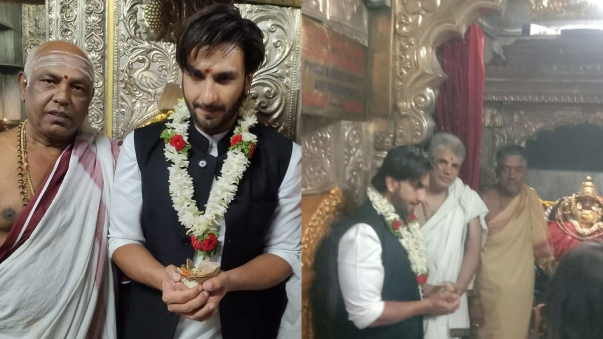 FWICE बैन के बीच रणवीर सिंह पहुंचे चामुंडेश्वरी मंदिर, सामने आई तस्वीरें