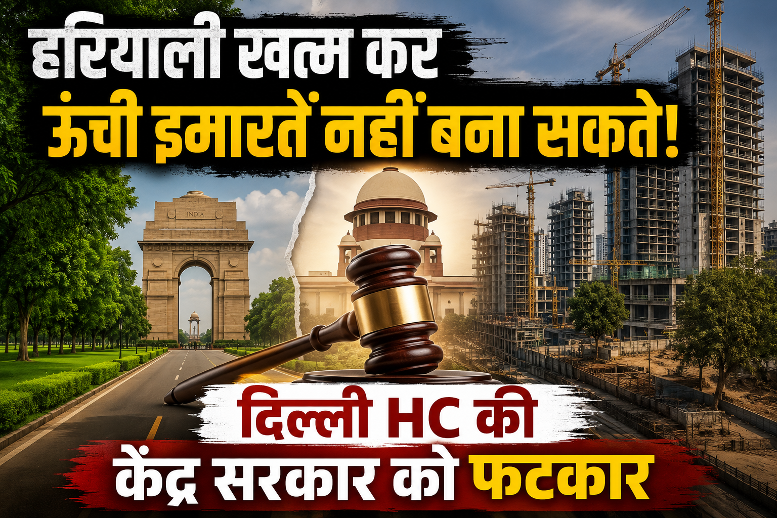 हरियाली खत्म कर ऊंची इमारतें नहीं बना सकते… दिल्ली हाईकोर्ट की केंद्र सरकार को कड़ी फटकार