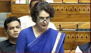 क्या छात्र आतंकवादी थे?……..  संसद में प्रियंका गांधी का सरकार पर तीखा हमला, पैलेट गन पर मांगा जवाब
