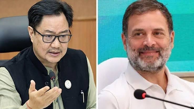 किरेन रिजिजू का राहुल गांधी पर निशाना, बोले- एंटी पेपर लीक बिल पर भी करें चर्चा