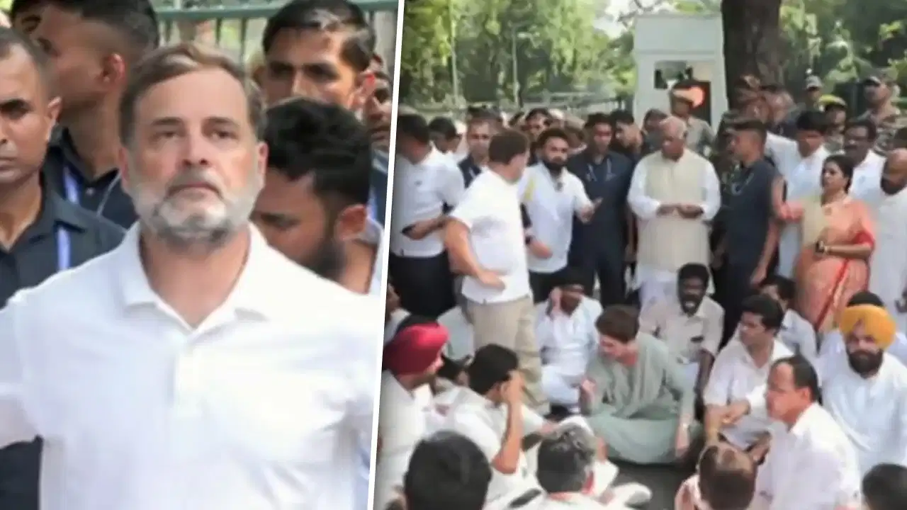 पीएम आवास के बाहर कांग्रेस प्रदर्शन के बीच हाई वोल्टेज ड्रामा, केंद्रीय मंत्री जितेंद्र सिंह पहुंचे, राहुल गांधी से हुई बातचीत