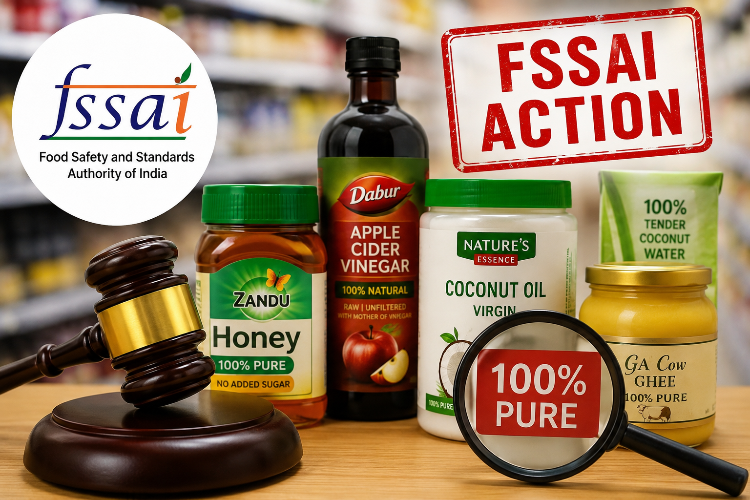 Dabur के बाद FSSAI का बड़ा एक्शन! ‘100% Pure’ के दावों पर रोक, Zandu समेत कई ब्रांड पर कसा शिकंजा