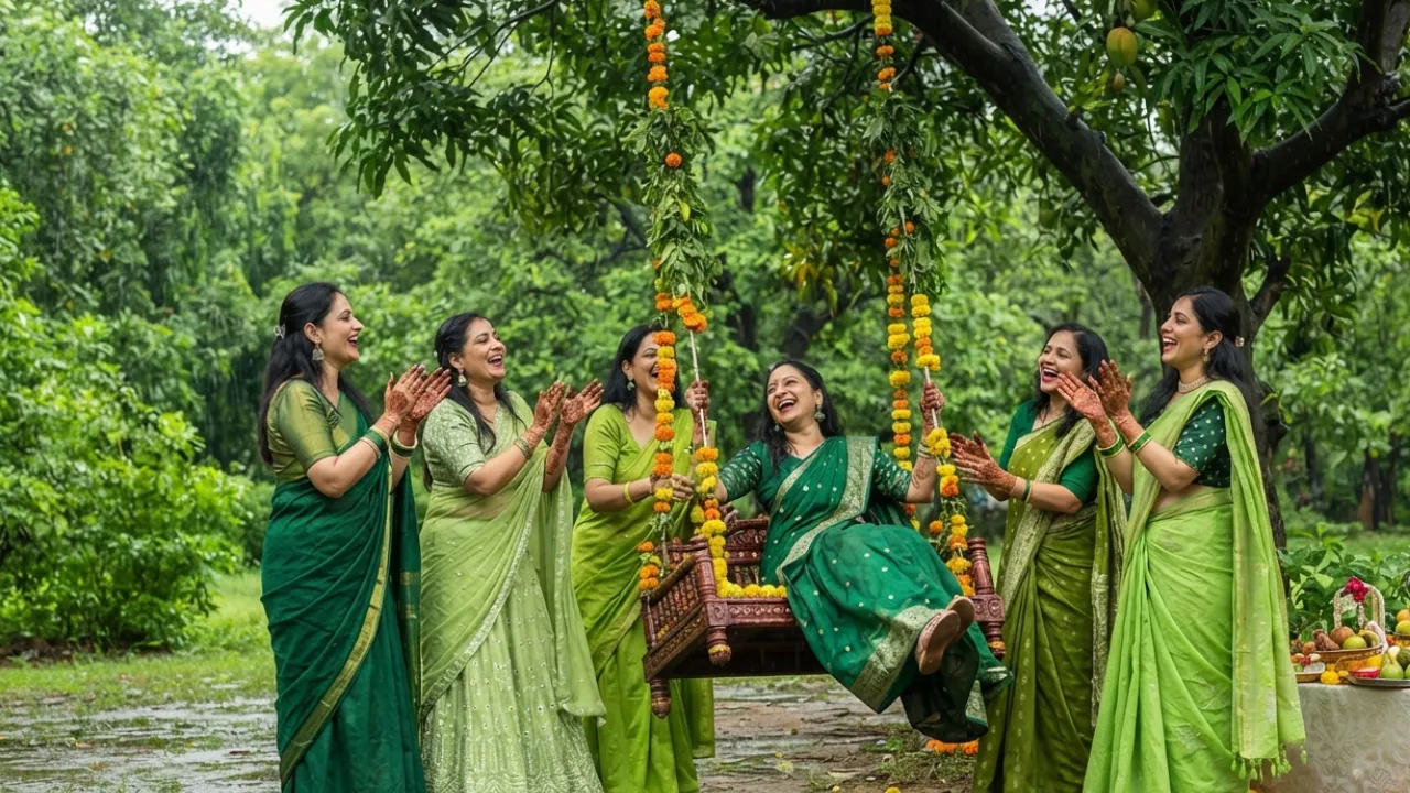 Hariyali Teej 2026: हरियाली तीज पर कौन सा रंग पहनना माना जाता है शुभ? जानें साड़ी से चूड़ियों तक की पूरी डिटेल