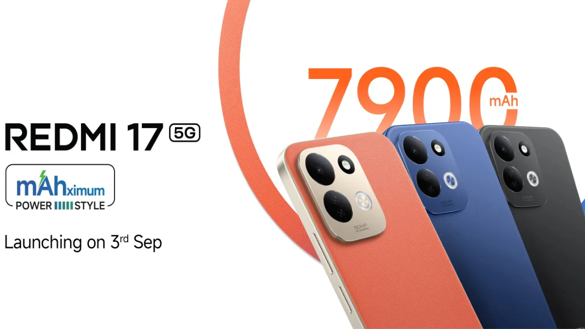 Redmi 17 5G की भारत में एंट्री 3 सितंबर को, मिलेगी 7900mAh की जबरदस्त बैटरी