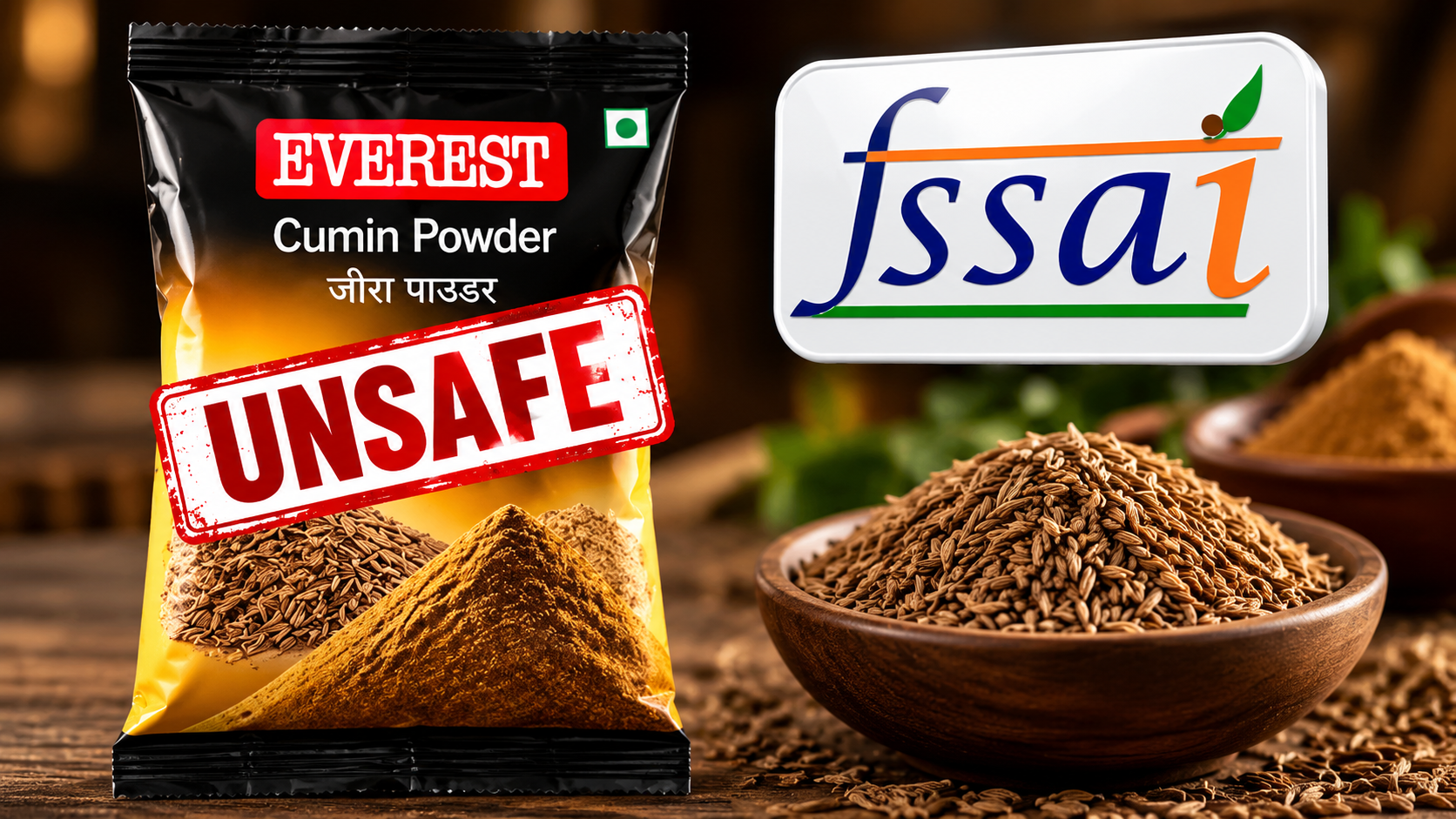 FSSAI की बड़ी कार्रवाई: एवरेस्ट जीरा पाउडर की एक बैच वापस लेने का आदेश, क्रिएटिव बेकर्स का लाइसेंस सस्पेंड