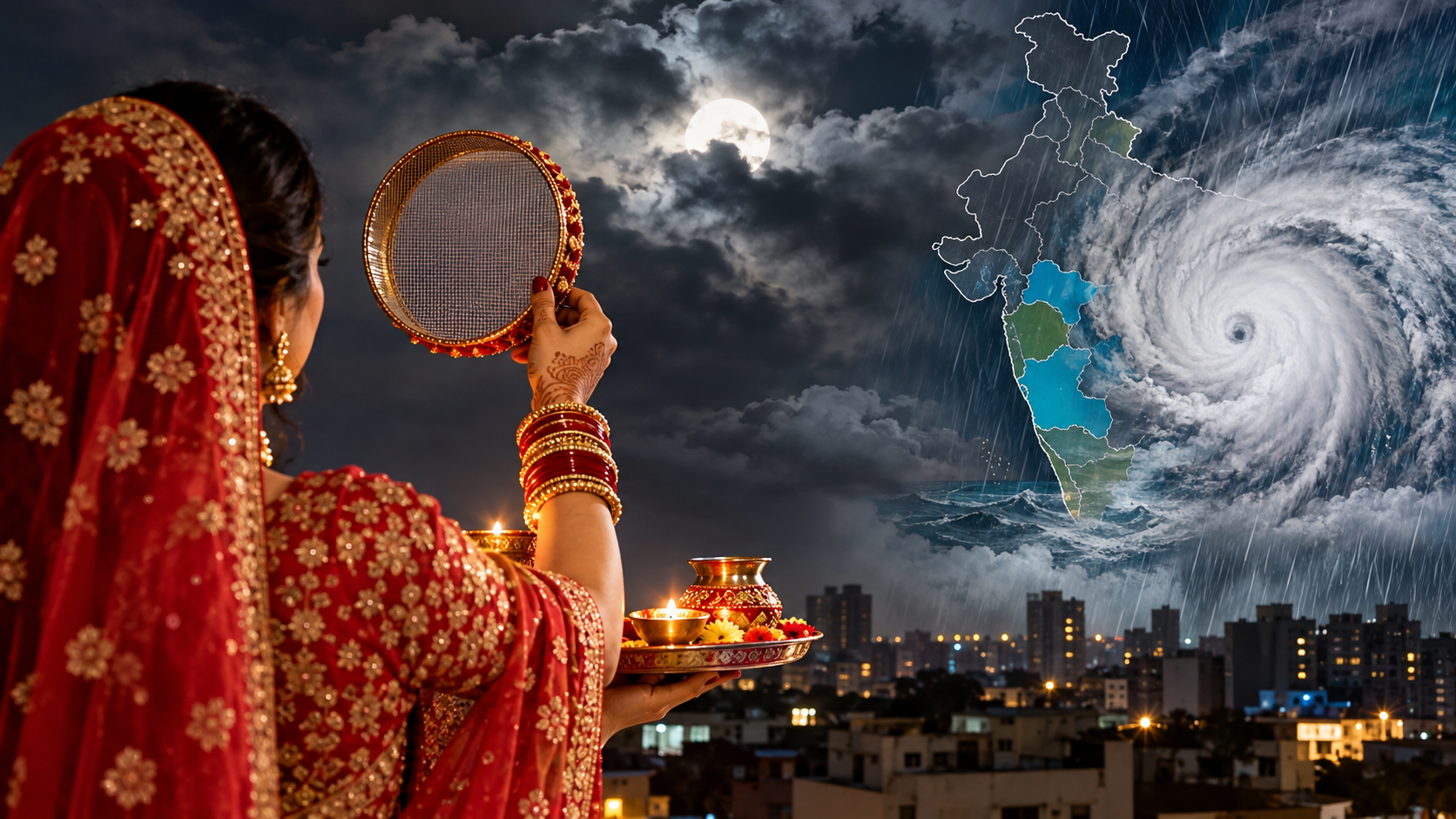 Karwa Chauth 2026: करवा चौथ पर ‘अर्नब’ तूफान का असर? दिल्ली-UP समेत कई राज्यों में नहीं दिखा चांद तो कैसे खुलेगा व्रत?
