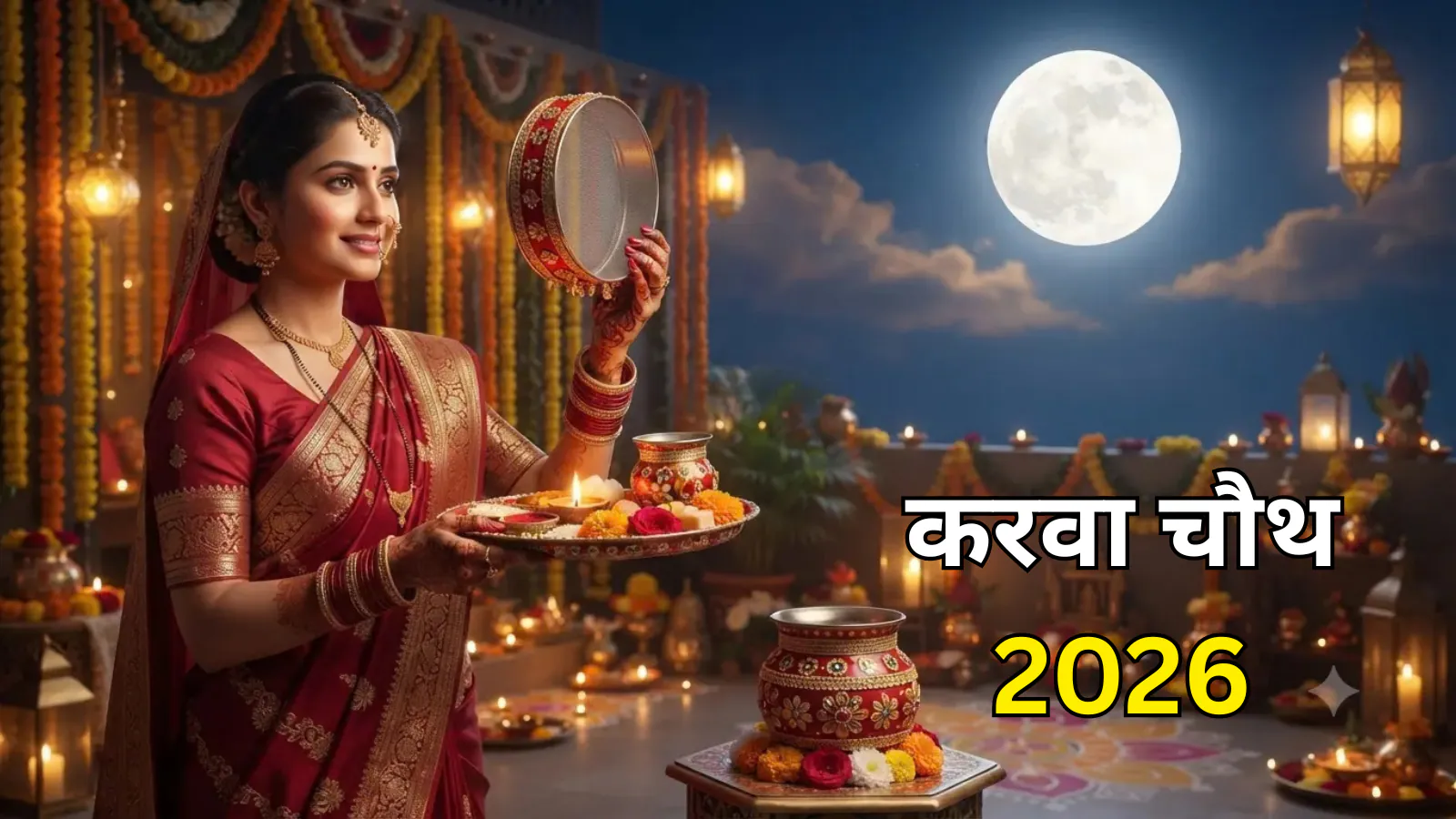 Karwa Chauth 2026: करवा चौथ आज, रात कितने बजे निकलेगा चांद? जानें अर्घ्य देने का समय और पूजा की सही विधि